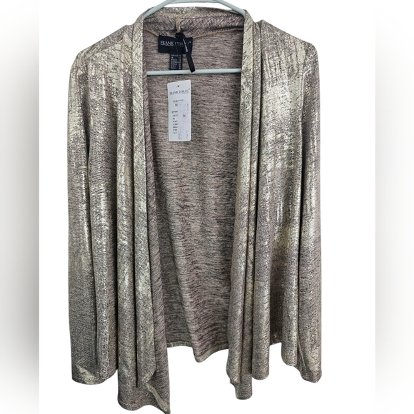 Frank Lyman Women's Shimmering Cardigan - Gold, Size 12, NWT - Picture 1 of 5